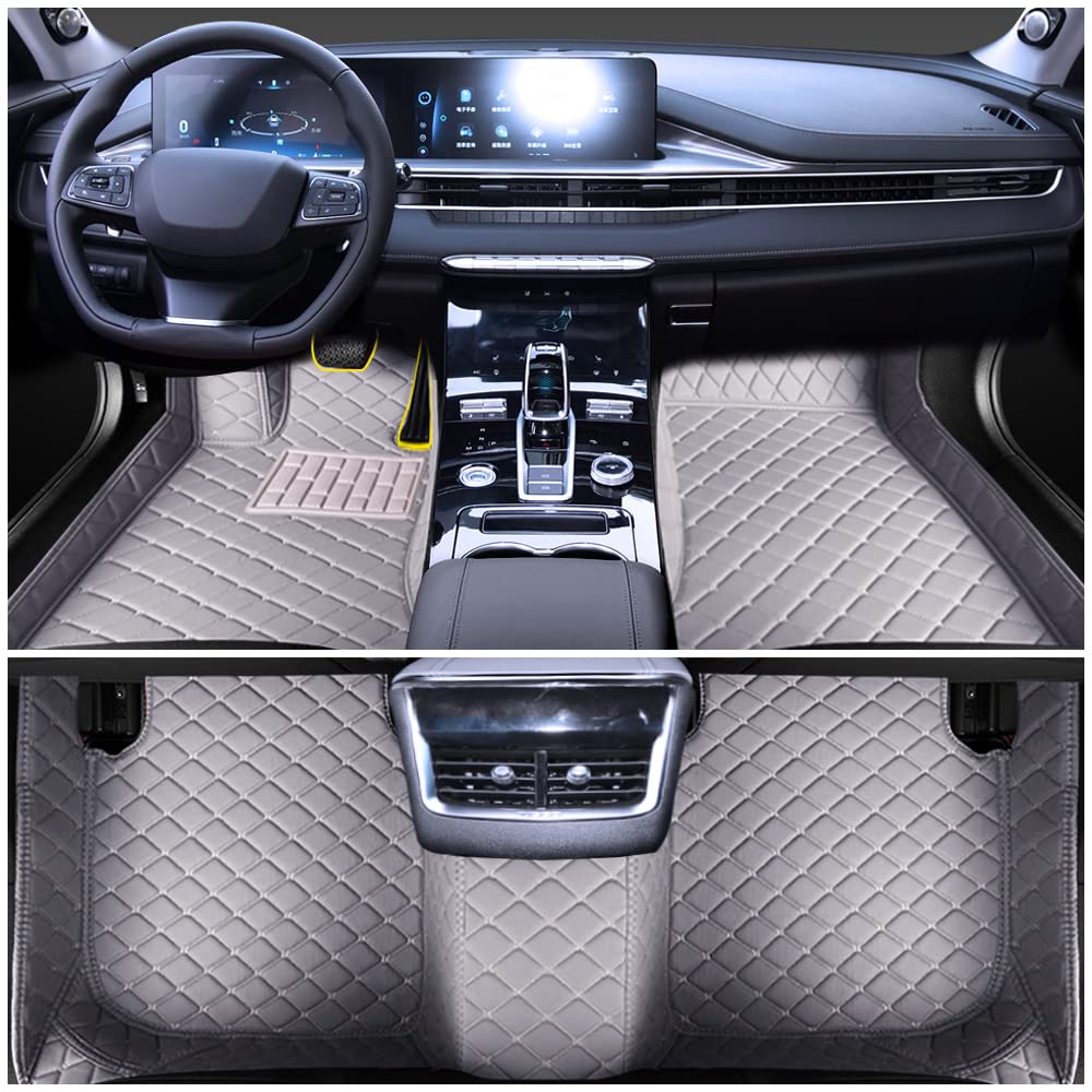 Auto Fußmatten für Audi Verdickter Anti-Rutsch Auto Fussmatten Teppiche Diamant PVC Leder Luxus Auto matten von Cobear