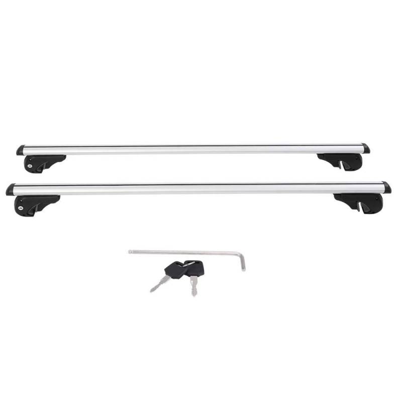 Cocoarm Aluminium Dachträger Dachbügel 120cm Automotive Relingträger Querstange Abschließbare Schiene Gepäckträger, Maximale Belastung 150kg von Cocoarm