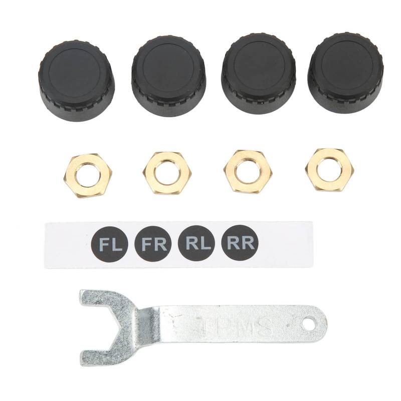 Cocoarm Reifendrucksensor, Bluetooth 5.0 TPMS-Reifendrucküberwachungssystem Auto TMPS Kit 4 Externe Sensoren Echtzeitanzeige Temperaturdruck für Android IOS IP67 Wasserdicht von Cocoarm