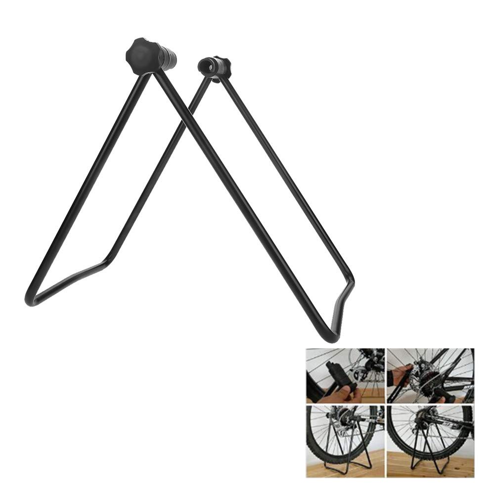 Cocoarm U-förmig Hinterrad Fahrradständer Fahrrad Montageständer Rad Kickhalterträger Zentrierwerkzeuge Halterung Reparatur Lagerung Bodenständer Rack Halter Faltbbar Schwarz von Cocoarm