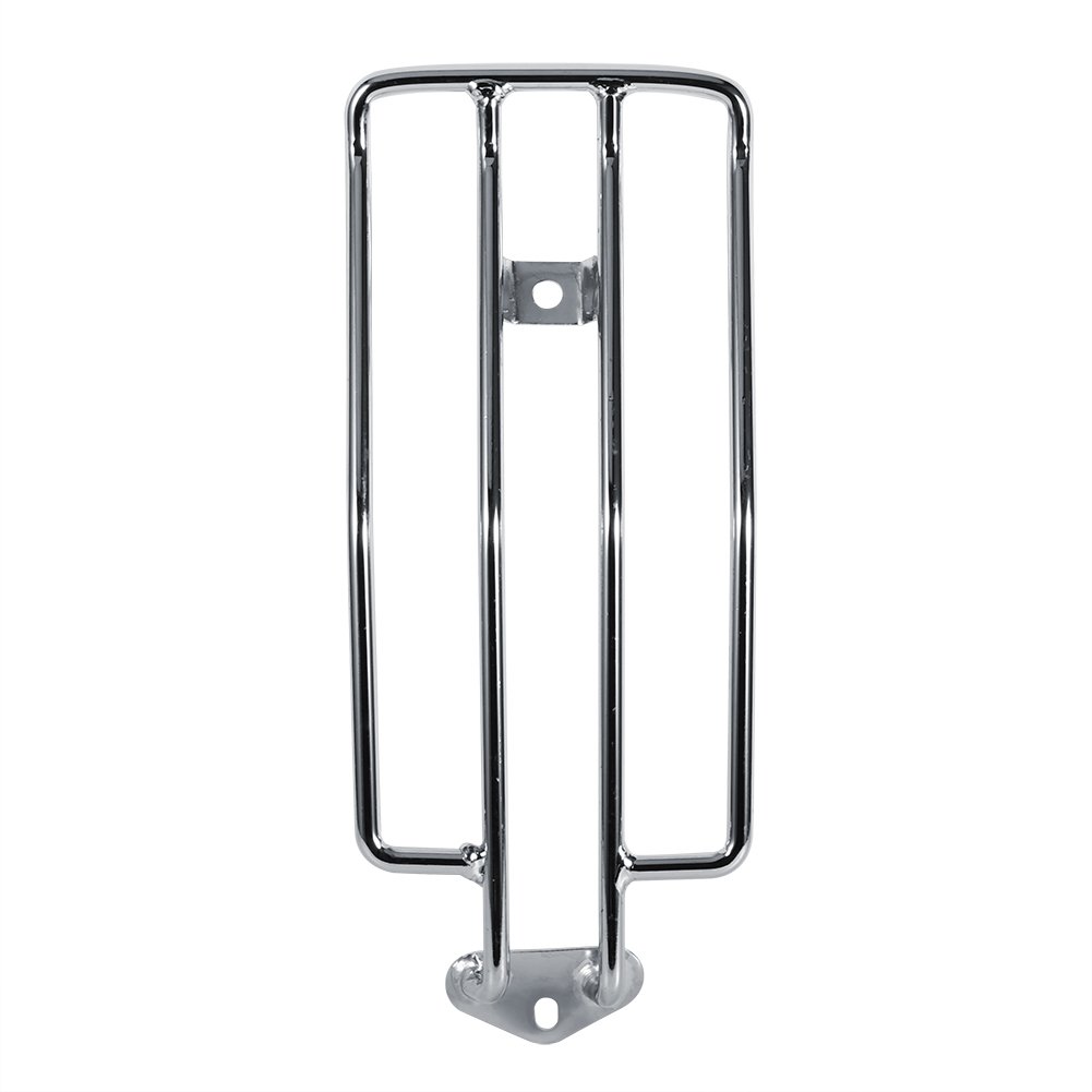Eisenmotorrad -Solo -Sitz Im Hinteren Gepäckträger Stützregal für XL883/1200 X48 mit Gekrümmtem Rack Design, Einfache Installation und Vielseitigkeit (Silver) von Cocoarm