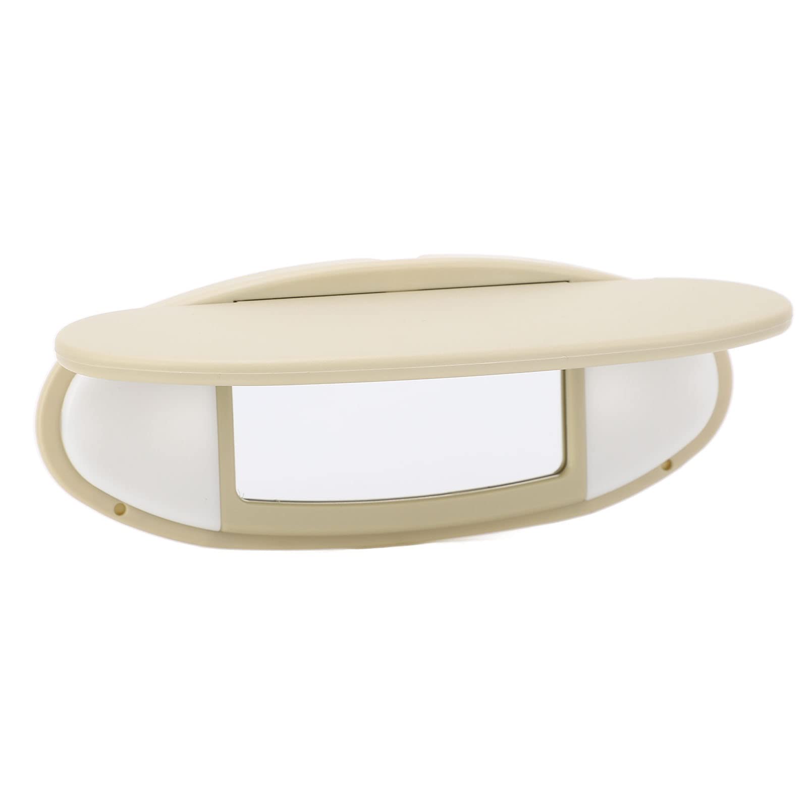 Ersatz der vorderen Sonnenblende mit Make-up-Kosmetikspiegel, Auto Kosmetikspiegel, Sonnenschutz Spiegel, Car Makeup Sun Visor Mirror Cover für Mini R55 R56 R60 2007-2014 (Beige) von Cocoarm