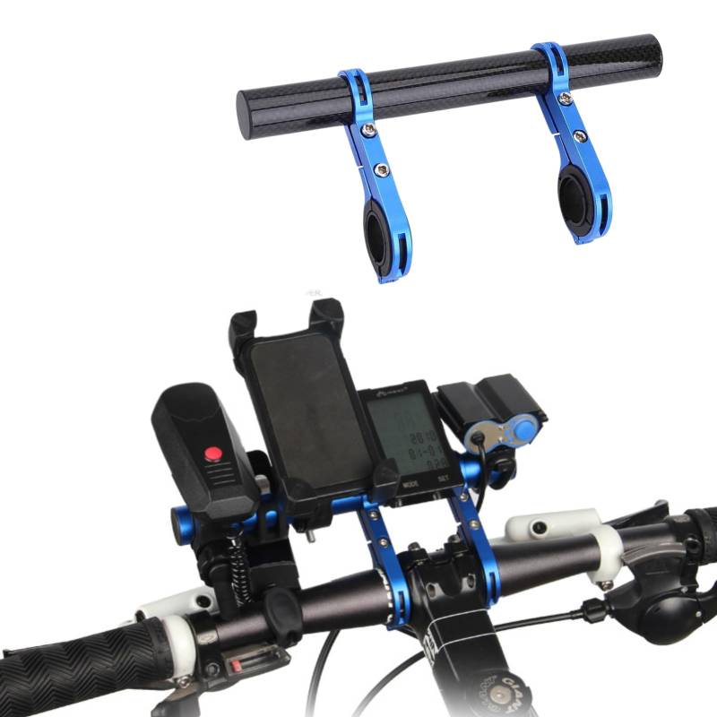 Fahrrad Lenker Erweiterung 20mm Fahrrad Extender Halterung Lenkererweiterung Fahrrad Lenker Extender handlebar extender für 25,4-31,8mm Lenker für Taschenlampe Smartphones Navigationsgerät(Blau) von Cocoarm