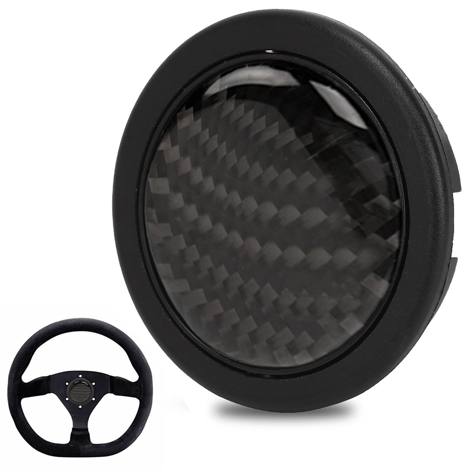Lenkradhornknopf Kohlefaser -Ersatz mit Premiummaterial, Lenkrad -Horn Druckknopfkit für 6 Schrauben Autoauto Modifizierte Teile Lenkradhornknopf Kohlefaser -Ersatz mit Premiummaterial, Lenkrad -Horn Druckknopfkit für 6 Schrauben Autoauto Modifizierte Teile von Cocoarm