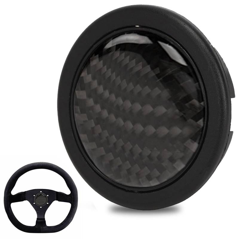 Lenkradhornknopf Kohlefaser -Ersatz mit Premiummaterial, Lenkrad -Horn Druckknopfkit für 6 Schrauben Autoauto Modifizierte Teile von Cocoarm