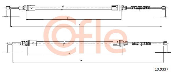 Seilzug, Feststellbremse hinten Cofle 10.9337 von Cofle