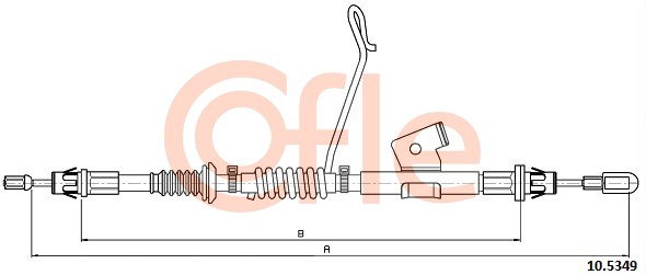 Seilzug, Feststellbremse hinten links Cofle 10.5349 Seilzug, Feststellbremse hinten links Cofle 10.5349 von Cofle