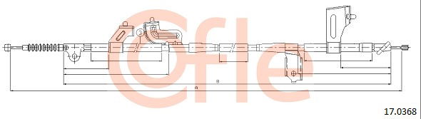 Seilzug, Feststellbremse hinten links Cofle 17.0368 von Cofle