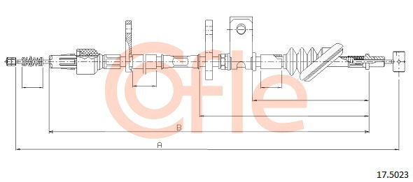 Seilzug, Feststellbremse hinten links Cofle 17.5023 von Cofle