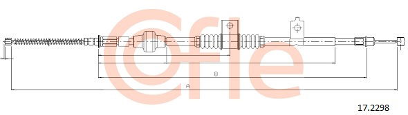 Seilzug, Feststellbremse hinten rechts Cofle 92.17.2298 von Cofle