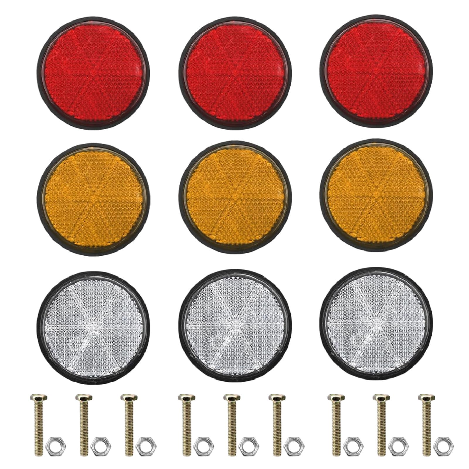 Cohentbliss 9PCS Katzenaugen Anhänger 58mm Runder Reflektoren Reflektoren Selbstklebend Auto Reflektoren Anhänger Reflektor für PKW-Anhänger, LKW, Wohnwagen, Van, Garage, Deck Cohentbliss 9PCS Katzenaugen Anhänger 58mm Runder Reflektoren Reflektoren Selbstklebend Auto Reflektoren Anhänger Reflektor für PKW-Anhänger, LKW, Wohnwagen, Van, Garage, Deck von Cohentbliss