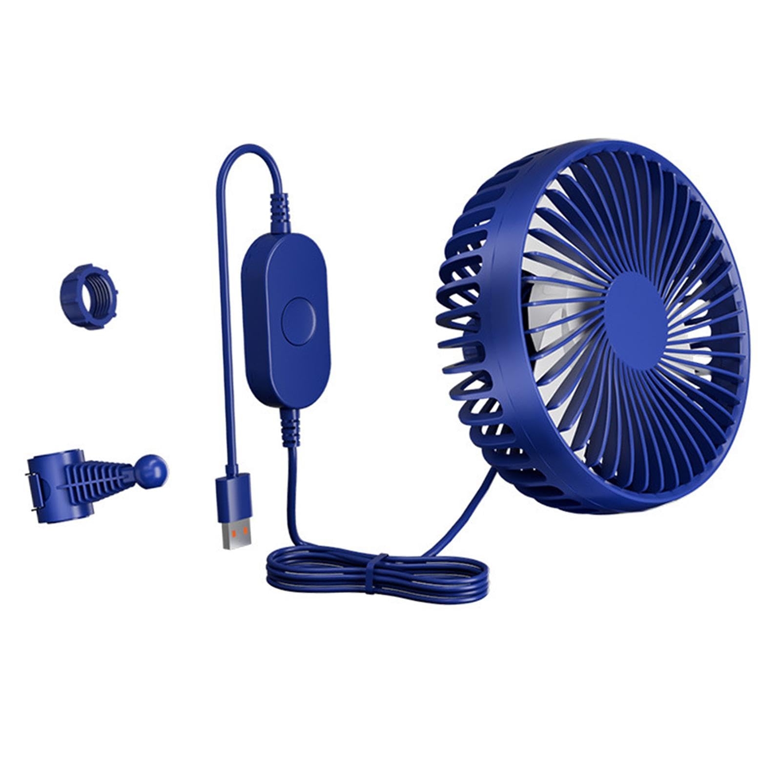 Colcolo USB -Auto -Lüfter 12V 24 V Rückveranstalter Luftzirkulation Lüfter 3 Geschwindigkeit einstellbar für Zuhause, Blau Colcolo USB -Auto -Lüfter 12V 24 V Rückveranstalter Luftzirkulation Lüfter 3 Geschwindigkeit einstellbar für Zuhause, Blau von Colcolo