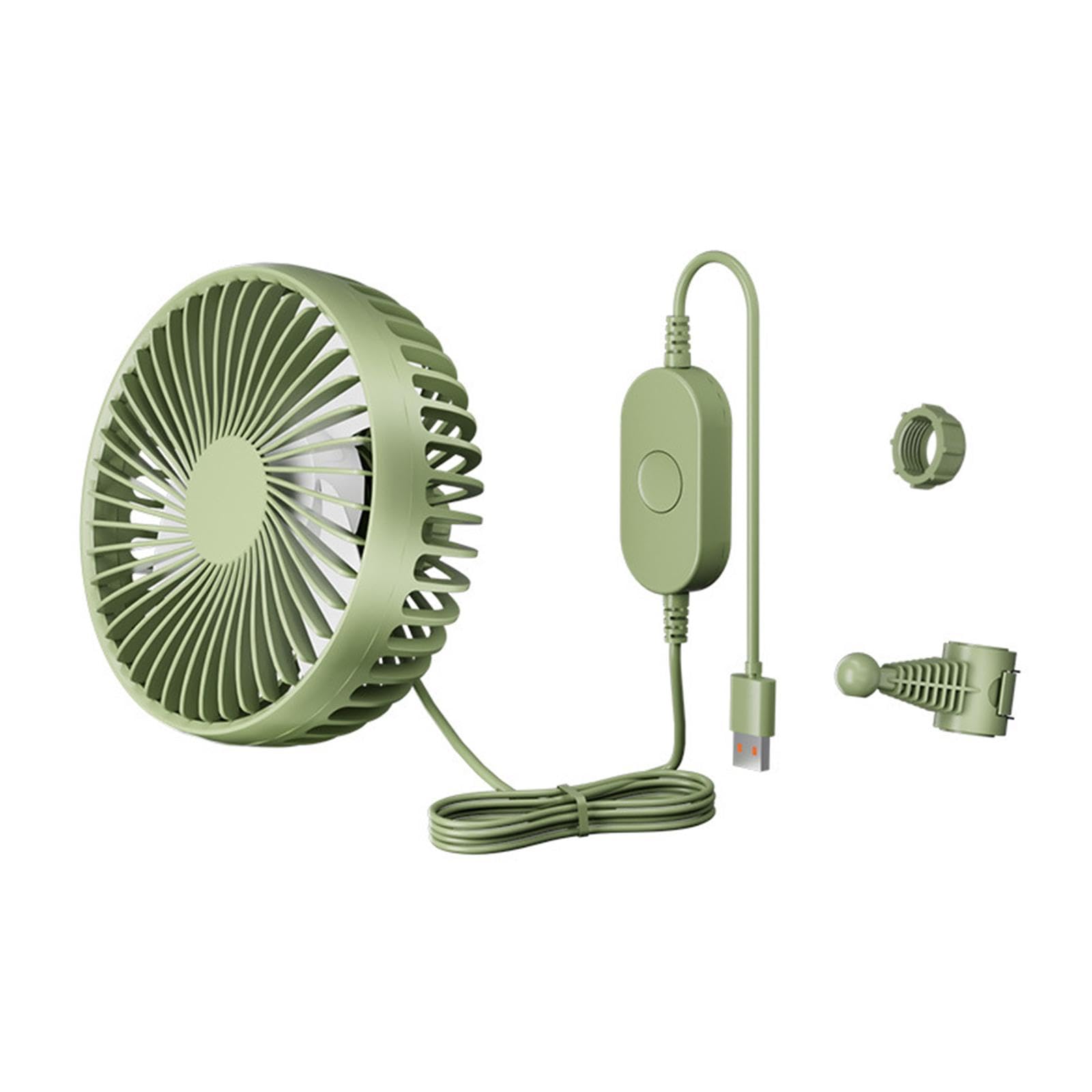 Colcolo USB -Auto -Lüfter 12V 24 V Rückveranstalter Luftzirkulation Lüfter 3 Geschwindigkeit einstellbar für Zuhause, GrÜn Colcolo USB -Auto -Lüfter 12V 24 V Rückveranstalter Luftzirkulation Lüfter 3 Geschwindigkeit einstellbar für Zuhause, GrÜn von Colcolo