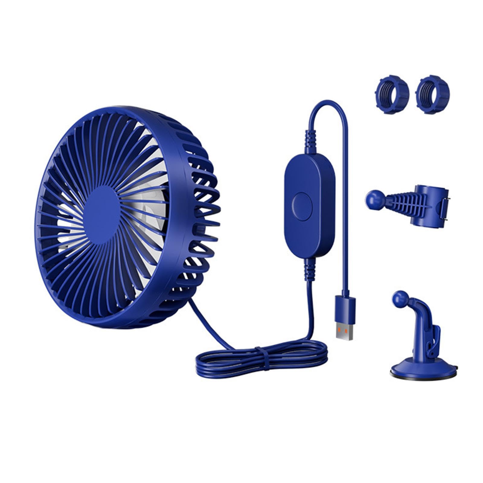 Colcolo USB -Autokühlungslüfter 12 V 24 V 3 Geschwindigkeit Verstellbarer Luftzirkulation Lüfter für Backseat -Armaturenbrett, Blau Colcolo USB -Autokühlungslüfter 12 V 24 V 3 Geschwindigkeit Verstellbarer Luftzirkulation Lüfter für Backseat -Armaturenbrett, Blau von Colcolo