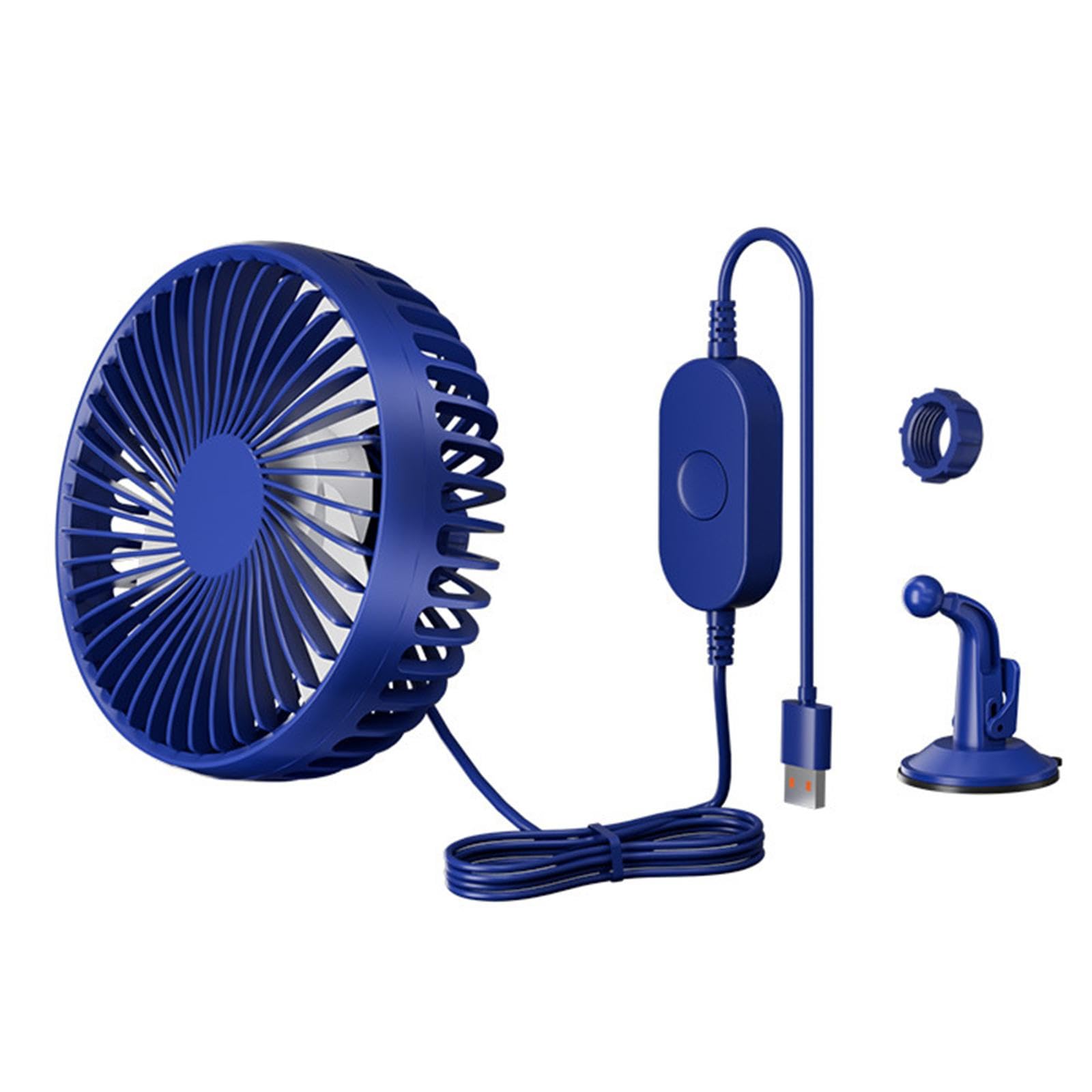 Colcolo USB -Autokühlungslüfter 3 -Geschwindigkeit Verstellbarer 12 -V -24 -V -Luftkreislaufventilat für Fahrzeug, Blue Colcolo USB -Autokühlungslüfter 3 -Geschwindigkeit Verstellbarer 12 -V -24 -V -Luftkreislaufventilat für Fahrzeug, Blue von Colcolo