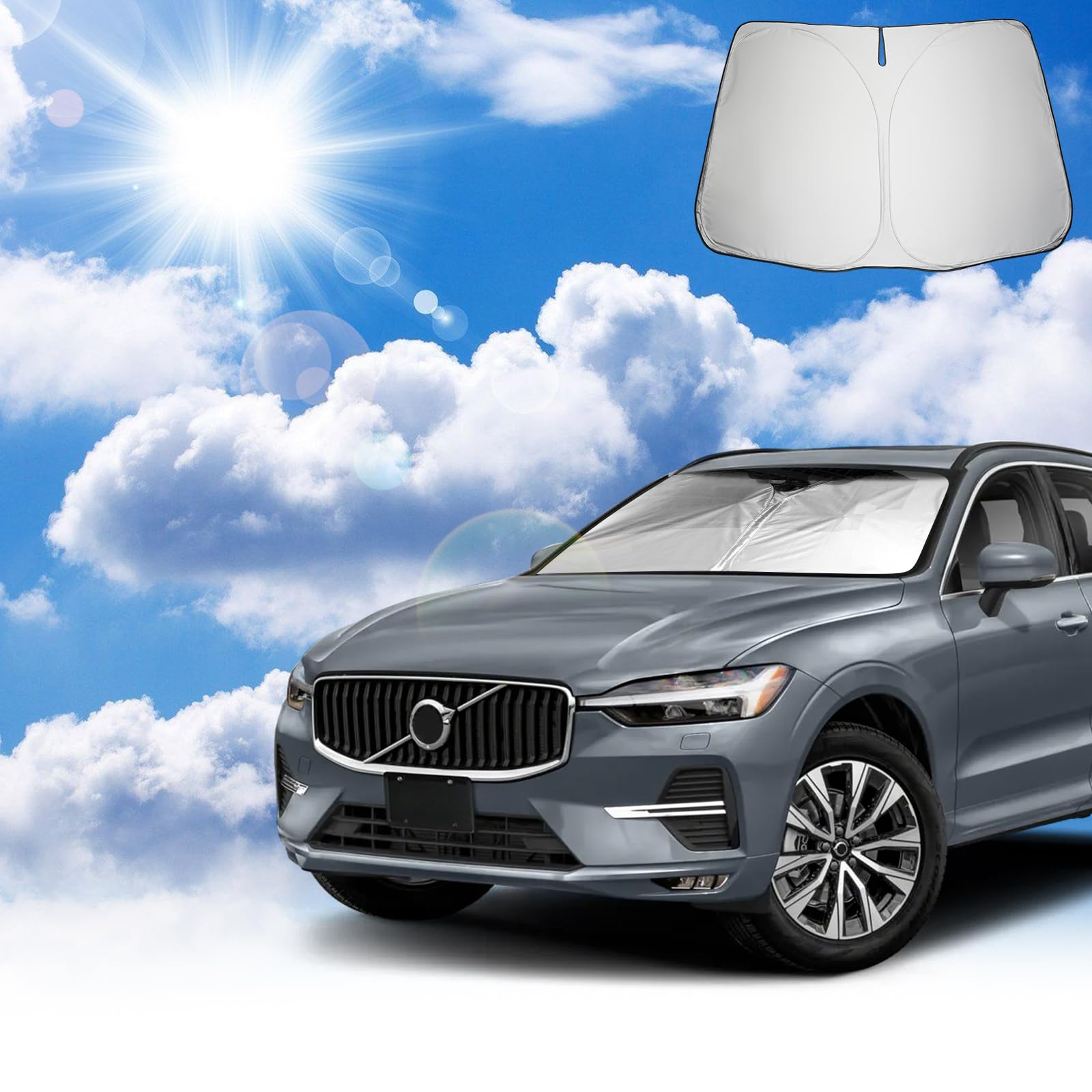 Coleya Windschutzscheibe Sonnenschutz Kompatibel mit Volvo XC60 2018-2024, Volvo XC60 Frontscheibe Sonnenschirm, Volvo XC60 Zubehör Sonnenblende, Faltbare, UV-Strahlen Schutz Coleya Windschutzscheibe Sonnenschutz Kompatibel mit Volvo XC60 2018-2024, Volvo XC60 Frontscheibe Sonnenschirm, Volvo XC60 Zubehör Sonnenblende, Faltbare, UV-Strahlen Schutz von Coleya