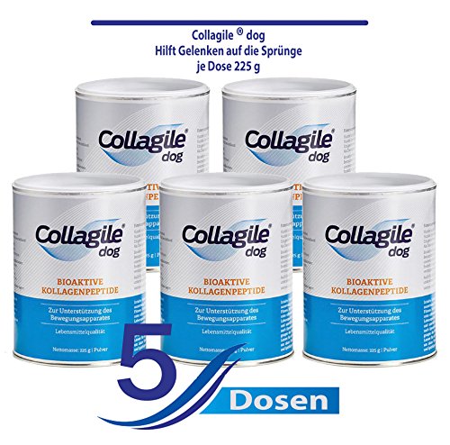 Collagile® dog - Bioaktive Kollagenpeptide in Lebensmittelqualität 225g (5 x 225g) von Collagile