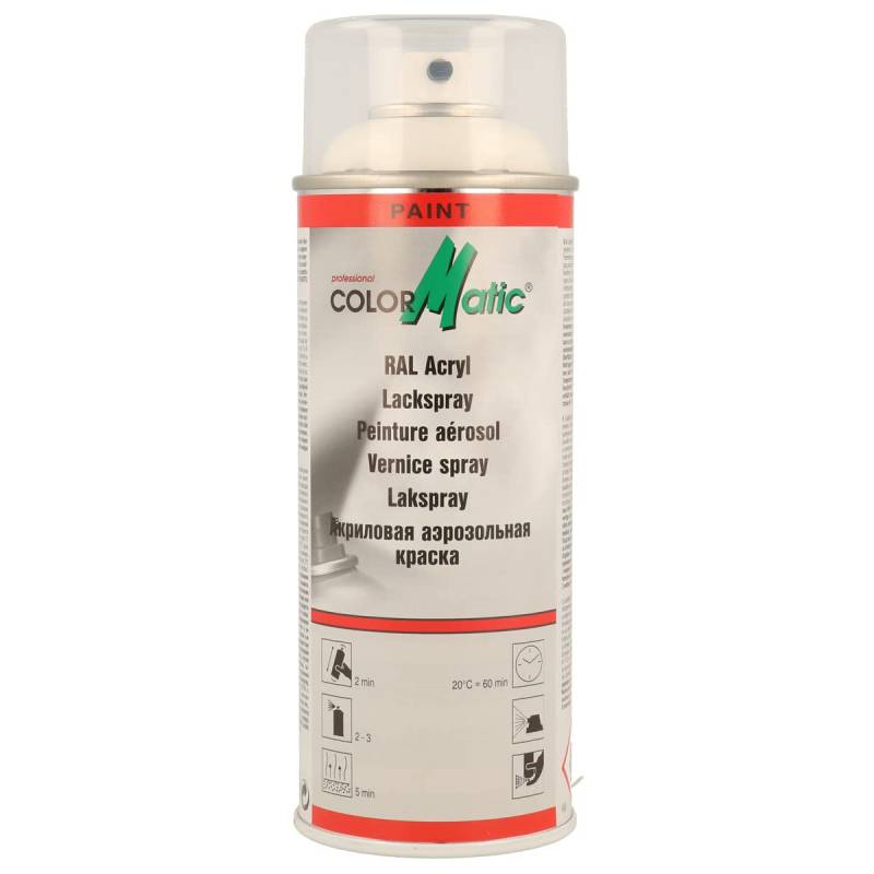 ColorMatic 856679 RAL-Acryl Lackspray RAL 9010 reinweiß glänzend 400 ml, 32 von COLORMATIC