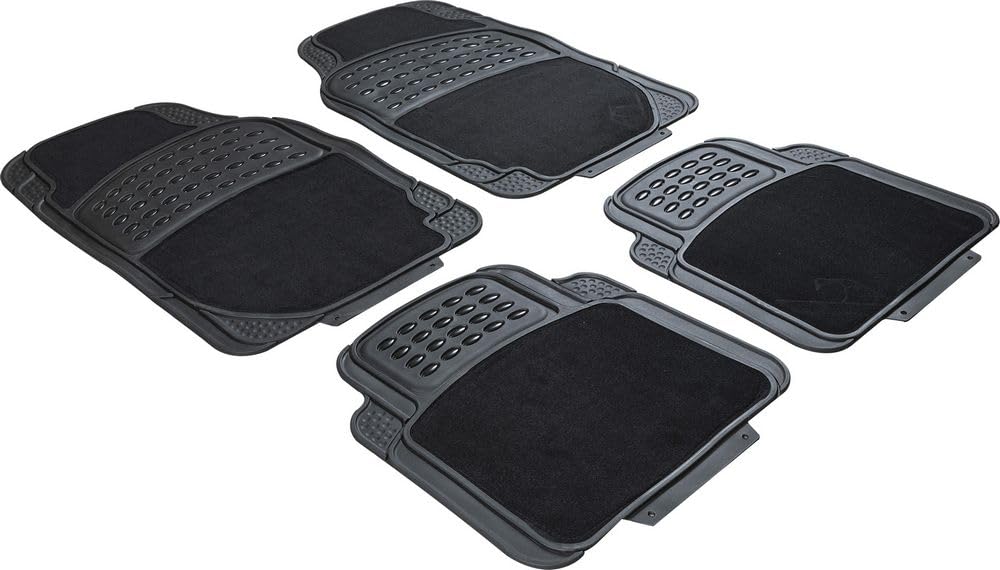 START - Universal-Fußmatten-Set, Gummi und Teppich, Grau/Schwarz, Fahrzeugmatten, Teppichmaterial, Farbe Grau START - Universal-Fußmatten-Set, Gummi und Teppich, Grau/Schwarz, Fahrzeugmatten, Teppichmaterial, Farbe Grau von START
