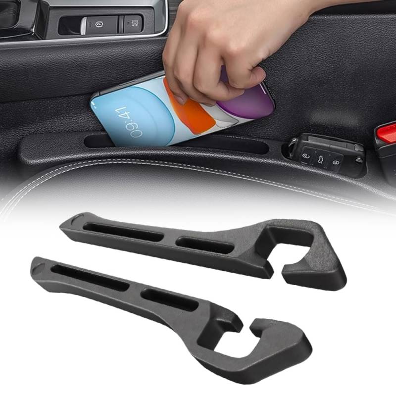 Aufbewahrungsbox für Autositze, 2025 Neu Autositz Gap Organizer Storage Box, Universal Autositz Lückenfüller Autositz Organizer Accessoires, Autozubehör Innenraum für Autositzspalt (Schwarz) von ComedyKing