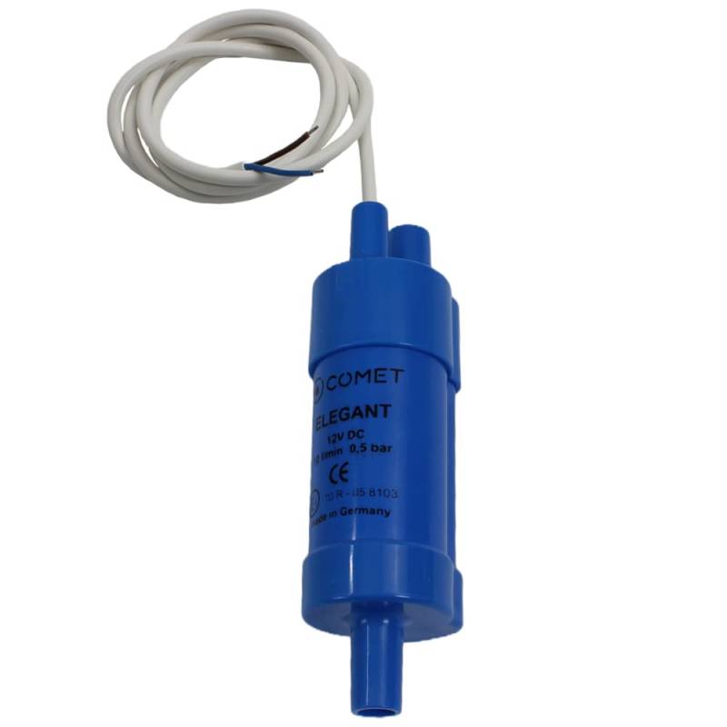 Comet 12V Elegant Inline Verstärkerpumpe Durchlaufpumpe Wasserpumpe 10 l/min für z.B. Wohnmobil Wohnwagen Caravan Camping Boot von Comet