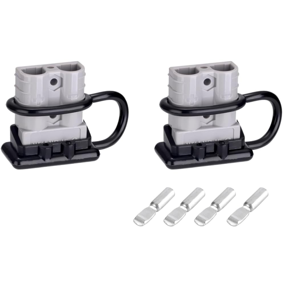 Batterieanschluss 50A Stecker, 50A 600V Anhängerkupplung für Seilwinde, Quick Connect Batterie Akku Steckverbinder Schnellanschluss Stecker mit Staubschutzkappen für Auto, Wohnwagen, Wohnmobil Batterieanschluss 50A Stecker, 50A 600V Anhängerkupplung für Seilwinde, Quick Connect Batterie Akku Steckverbinder Schnellanschluss Stecker mit Staubschutzkappen für Auto, Wohnwagen, Wohnmobil von Comforty