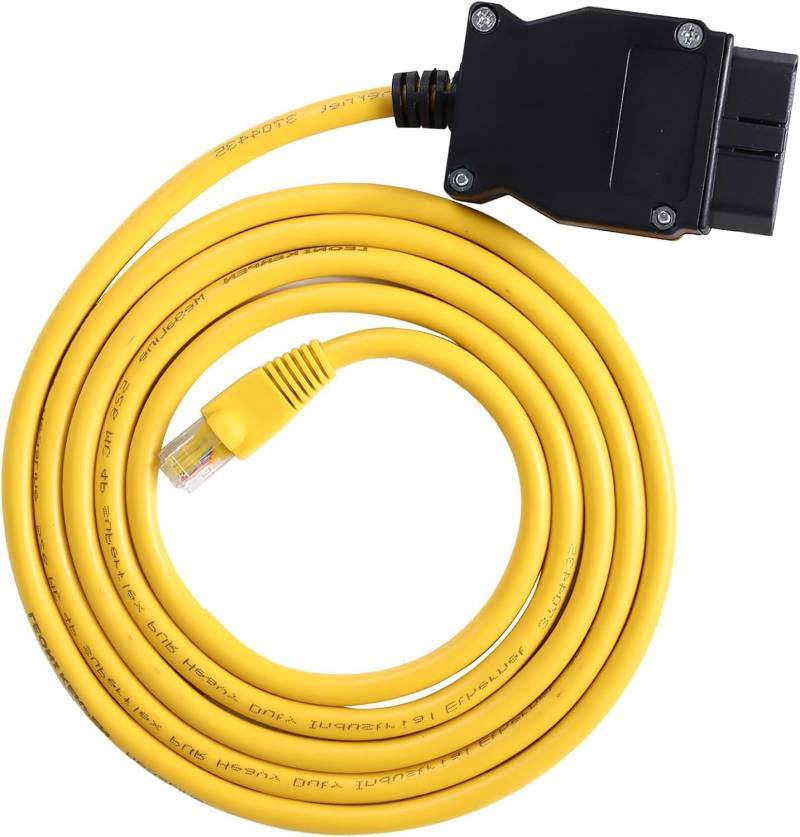 Ethernet enet obd2 Kabel rj45 Adapter f Series Compatible BMW,Kristallkopf-Schnittstellenkabel（2M） von Comforty