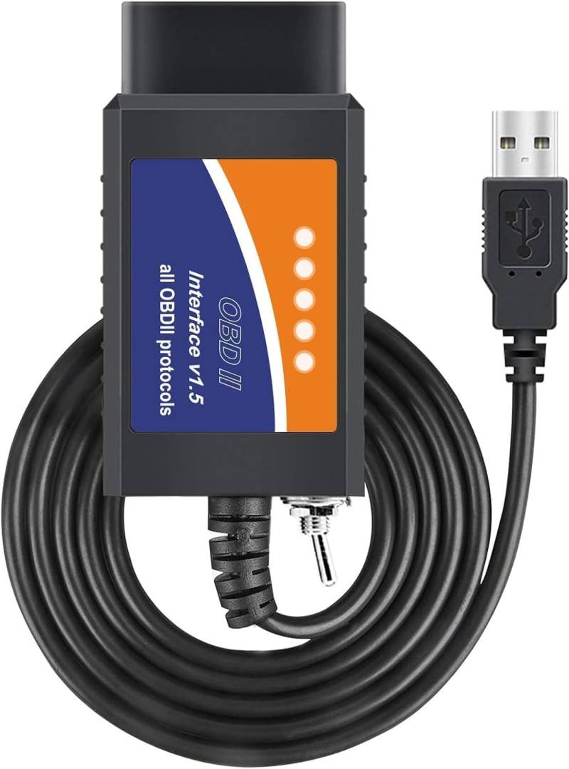 OBD2 Adapter - USB Scanner mit MS-CAN/HS-CAN Schalter - Professionelles OBDII Diagnose Scan Tool für Ford und Mazda V1.5 von Comforty