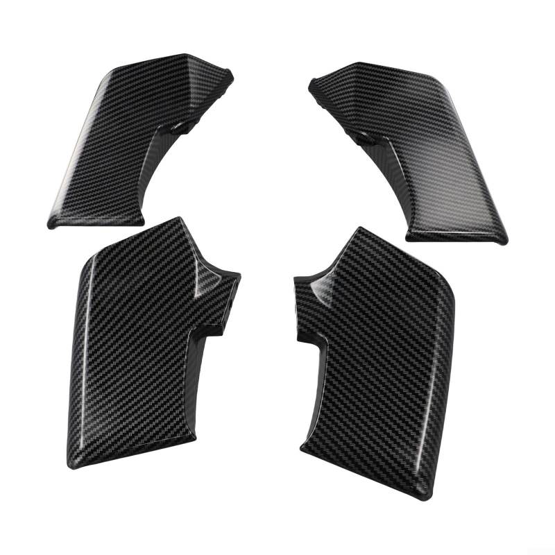 ComfyHarbor Motorrad Spoiler Winglets, ABS Kohlefaser Schwarz, für Ducati Streetfighter V4 V4S V4SP 2020-2023 & V2 2022-2023, Sportlicher Stil Upgrade, direkter Ersatz, 4 Stück von ComfyHarbor
