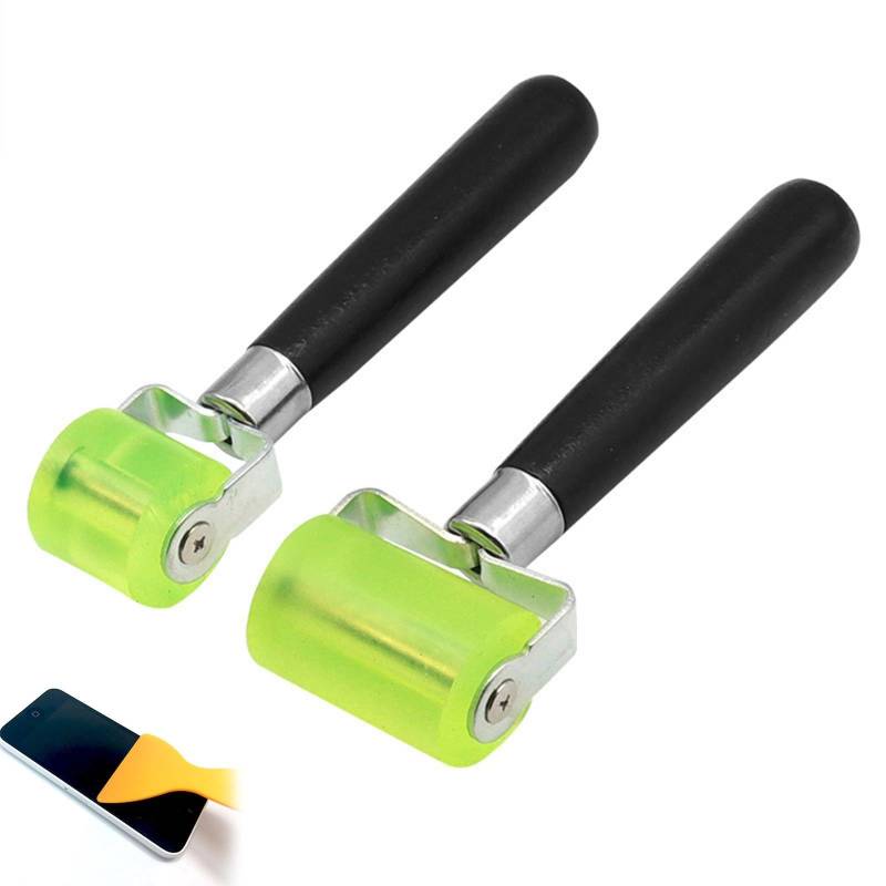Comioke 2 Stück Andrückrolle,Andrückwalze 30mm & 50mm,Handdruck Roller,Silikon Andrückrolle,Andrückwalze Handdruck Roller,Anpressrolle mit 2 Schaber für Kantenumleimer Verschweißen von PVC-Planen von Comioke