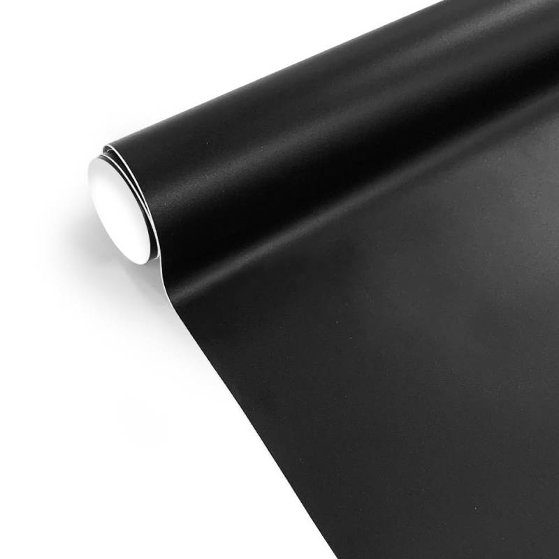 CompraFun Auto Folie Schwarz Matt, Autofolie 30 x 300cm Selbstklebend Schutzfolie, Car Wrapping Folie Blasenfrei, Lackschutzfolie für Auto, Motorrad, Fahrrad von CompraFun