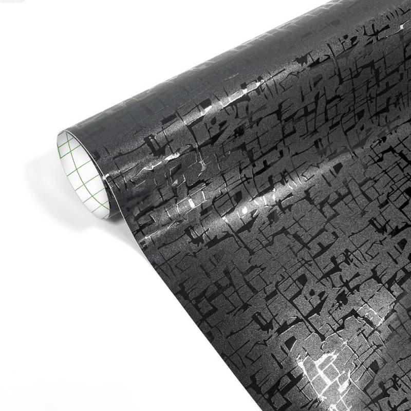 CompraFun 3D Carbon Folie Maya Muster aus Vinyl Selbstklebend Blasenfrei, Auto Folierung für DIY Dekoration Motorrad Fahrrad (Schwarz, 30 x 150CM) von CompraFun