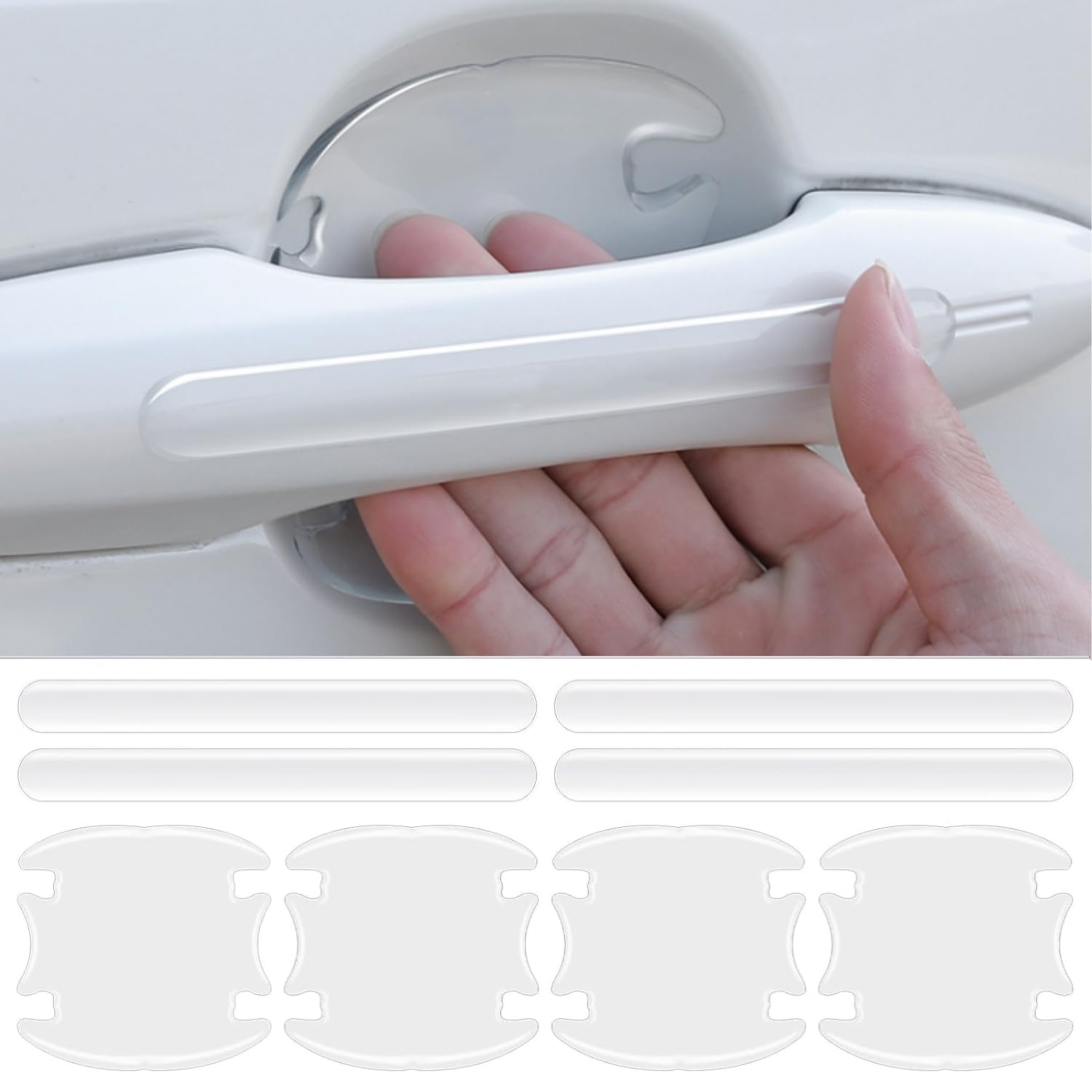CompraFun Auto Türgriff Schutzfolie, 8 Stück Set Universelle Transparent Selbtklebend Auto Türgriffe Kratzschutz Aufkleber, für Griffmulden/Griffschalen, Geeignet für die Meisten Auto CompraFun Auto Türgriff Schutzfolie, 8 Stück Set Universelle Transparent Selbtklebend Auto Türgriffe Kratzschutz Aufkleber, für Griffmulden/Griffschalen, Geeignet für die Meisten Auto von CompraFun