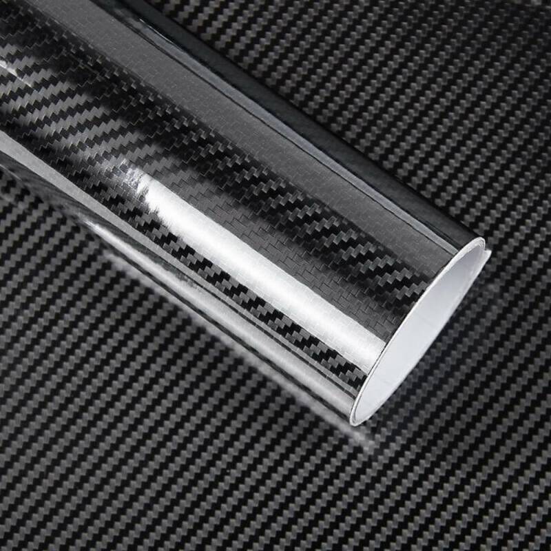 CompraFun Carbon Folie, 30 x 150cm 6D Schwarz Selbstklebend Autofolie aus Vinyl, Auto Folierung Folie, Lackschutzfolie für Auto, Motorrad, Fahrrad von CompraFun