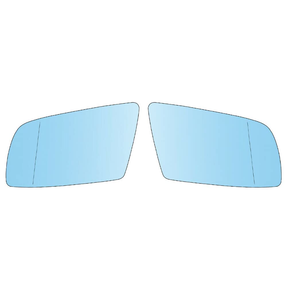 1 Paar Spiegelglas links Und rechts beheizbar Für 5er Limousine E60 E61 Touring 51167065081 Blau Glas von ConBlom