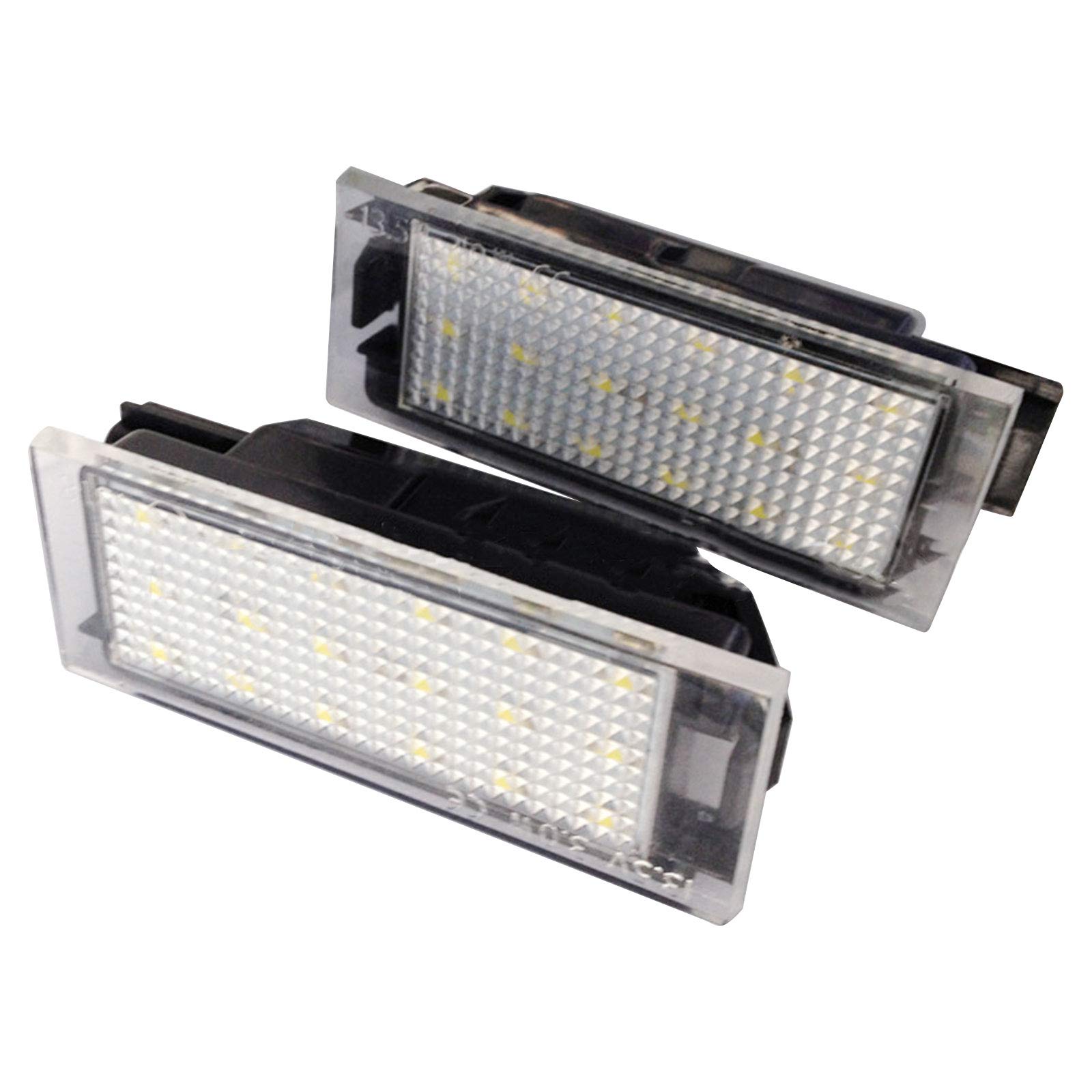 ConBlom 12V LED-Kennzeichenleuchte, 2-teilige LED-Kfz-Kennzeichenleuchte für Clio Espace Twingo Megane Laguna 3W, 6000K ConBlom 12V LED-Kennzeichenleuchte, 2-teilige LED-Kfz-Kennzeichenleuchte für Clio Espace Twingo Megane Laguna 3W, 6000K von ConBlom