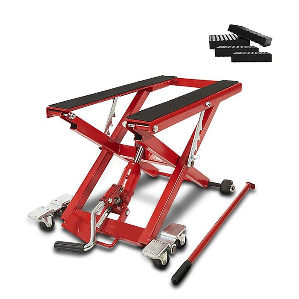 ConStands-Motorrad Hebebühne für Scherenheber Hydraulisch XL inkl. Distanzstöcke 500 kg Rot ConStands-Motorrad Hebebühne für Scherenheber Hydraulisch XL inkl. Distanzstöcke 500 kg Rot von ConStands