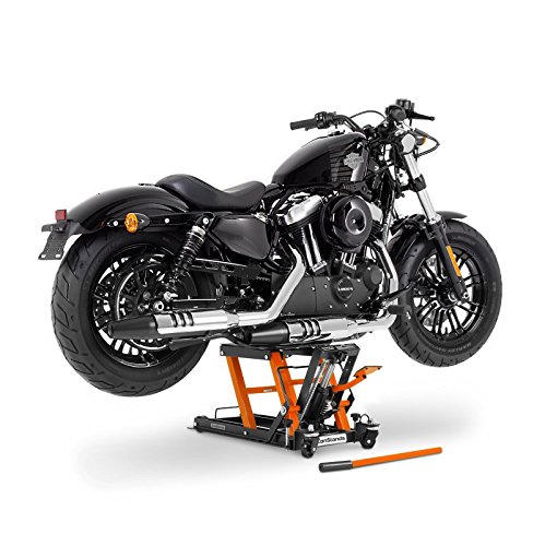 ConStands - Motorrad-Hebebühne für Chopper/Custombike Hydraulisch Sicherung Orange CB59103 von ConStands