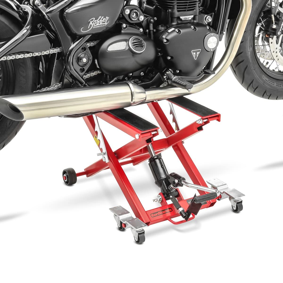 ConStands - Motorrad Hebebühne für Triumph Street Cup/Scrambler/Twin, Scrambler Hydraulisch XL 500kg Rot ConStands - Motorrad Hebebühne für Triumph Street Cup/Scrambler/Twin, Scrambler Hydraulisch XL 500kg Rot von ConStands