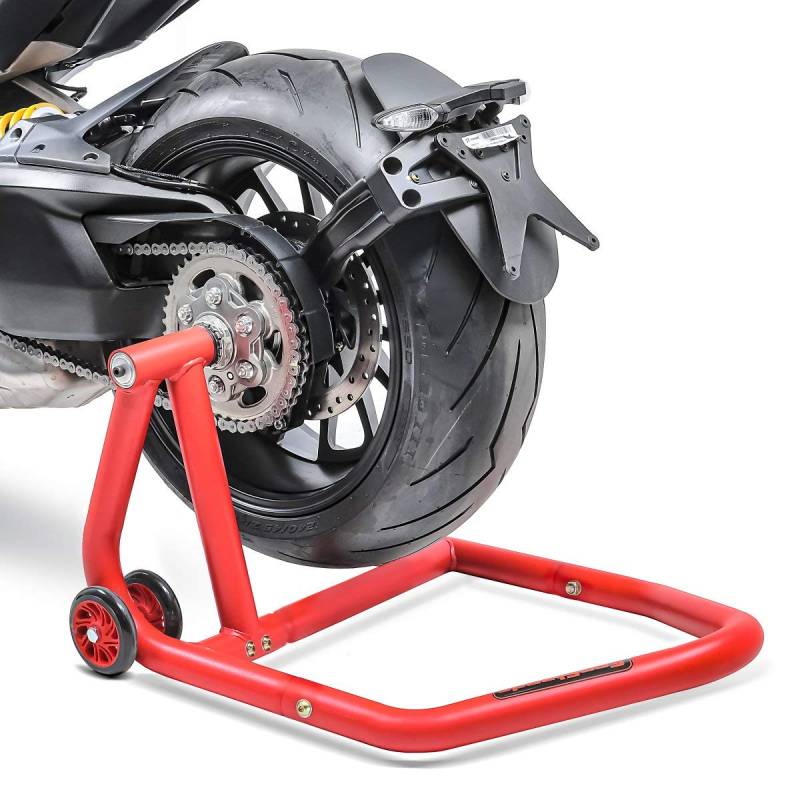 ConStands - Motorrad Montageständer für MV Agusta Superveloce 800 / S 19-24 Rot Hinterrad Einarmständer Single One von ConStands