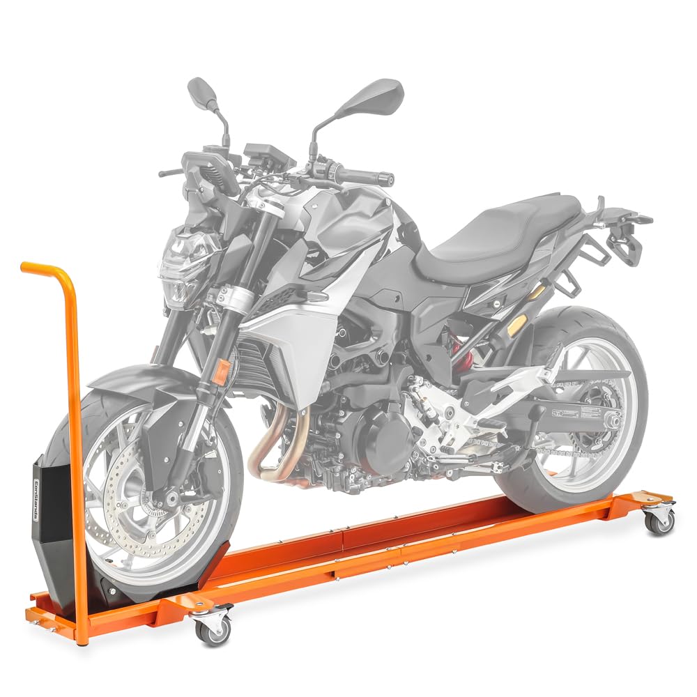 ConStands Smart Mover - Rangierschiene mit Wippe für Triumph Tiger 1050 Orange bis 450 kg Rangierhilfe Rangierwagen Motorrad von ConStands