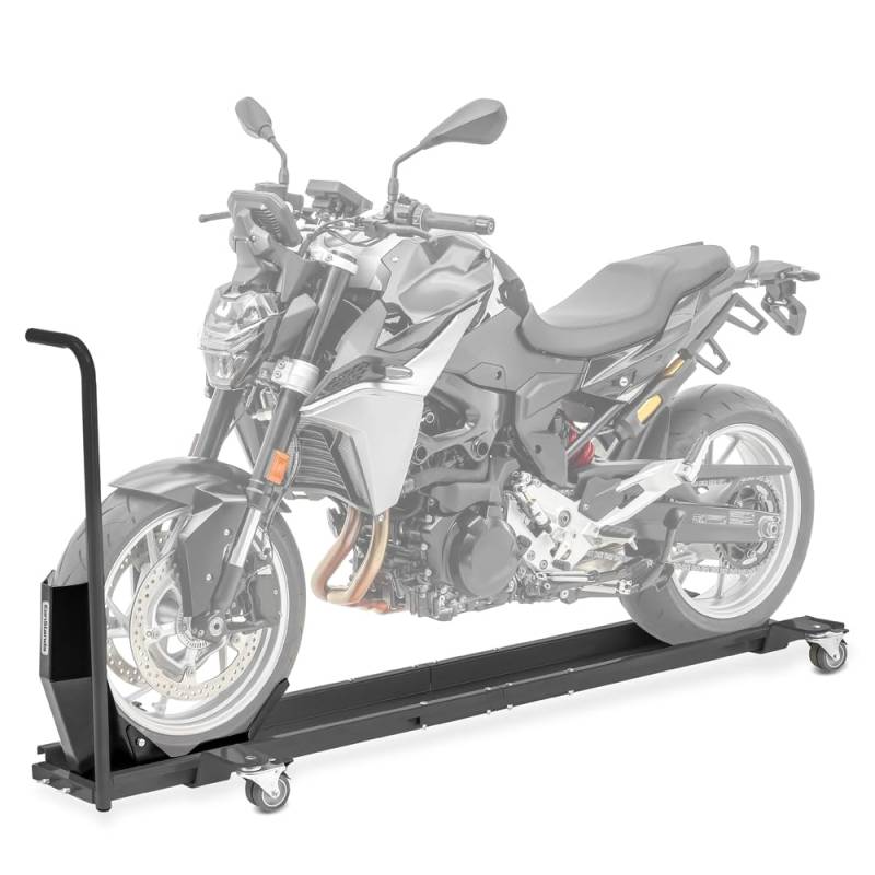 ConStands Smart Mover - Rangierschiene mit Wippe für Kawasaki Versys 1000 Grau bis 450 kg Rangierhilfe Rangierwagen Motorrad von ConStands