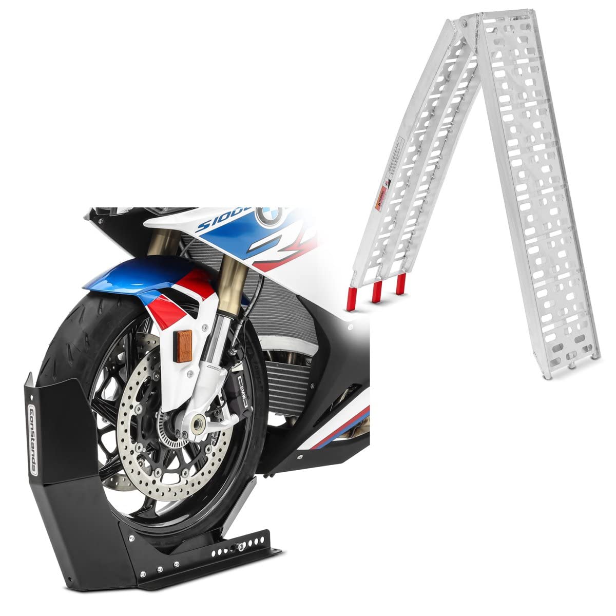 Motorrad Auffahrrampe Alu CS1 + Motorradwippe Easy Fix klappbar max. 340kg Motorrad Auffahrrampe Alu CS1 + Motorradwippe Easy Fix klappbar max. 340kg von ConStands