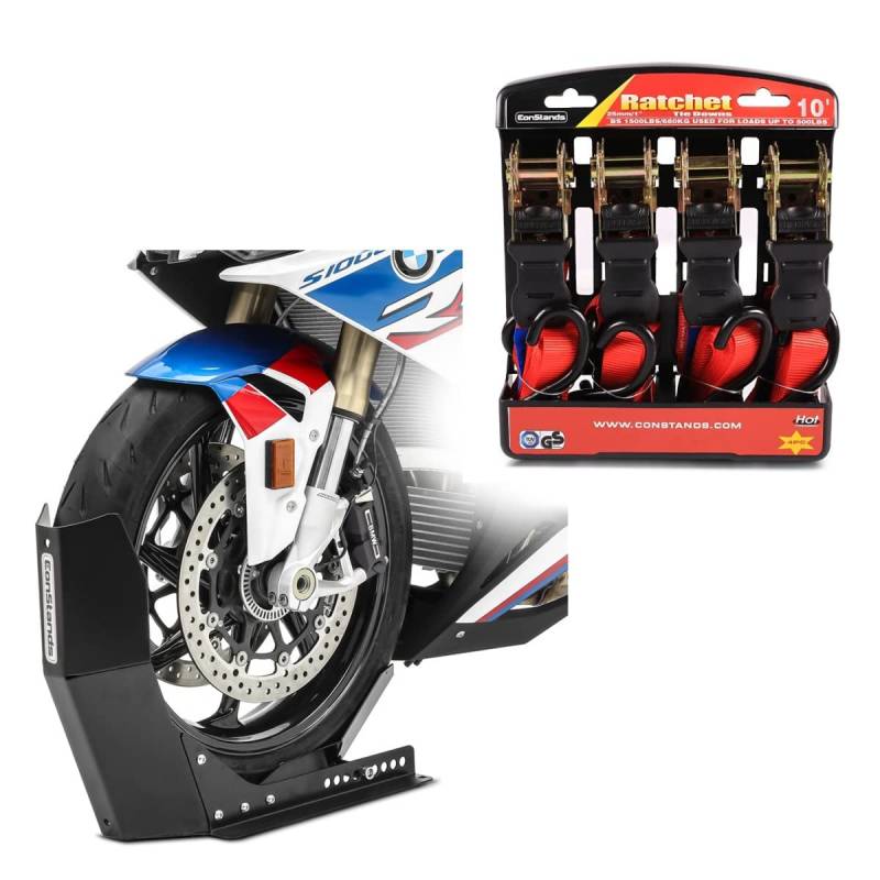 Motorradwippe mit Ratschen-Spanngurten Set für Indian FTR 1200/ S, Scout/Bobber ConStands Easy Fix von ConStands
