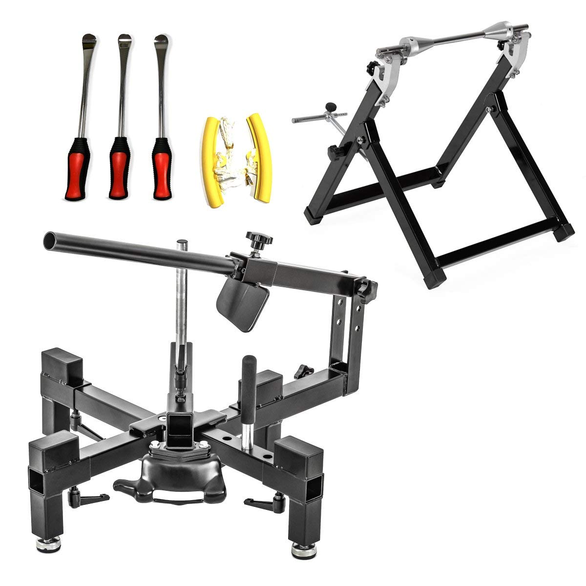 Reifenmontiergerät Set + Wuchtbock + Montagewerkzeug ConStands sw von ConStands