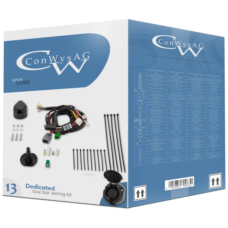 ConWys AG Fahrzeugspezifisch Elektrosatz 13-Poli kompatibel mit Volkswagen VW Sharan 7M9 I Van 06.2000-08.2010 von ConWys AG