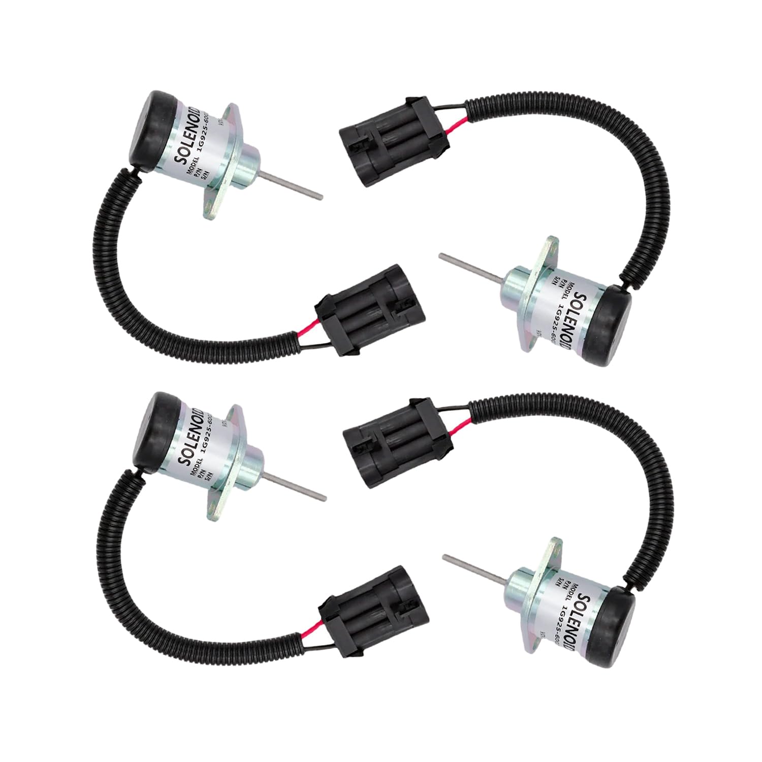 Congparts 4 Stück 12 V Kraftstoffabschalt-Magnetspule 1J710-60011 7000769, kompatibel mit Bobcat Kompaktlader, A300, A770, S130, S150, S175, T140, E32, E35, kompatibel mit Kubota-Motor V2607 B2607 Congparts 4 Stück 12 V Kraftstoffabschalt-Magnetspule 1J710-60011 7000769, kompatibel mit Bobcat Kompaktlader, A300, A770, S130, S150, S175, T140, E32, E35, kompatibel mit Kubota-Motor V2607 B2607 von Congparts