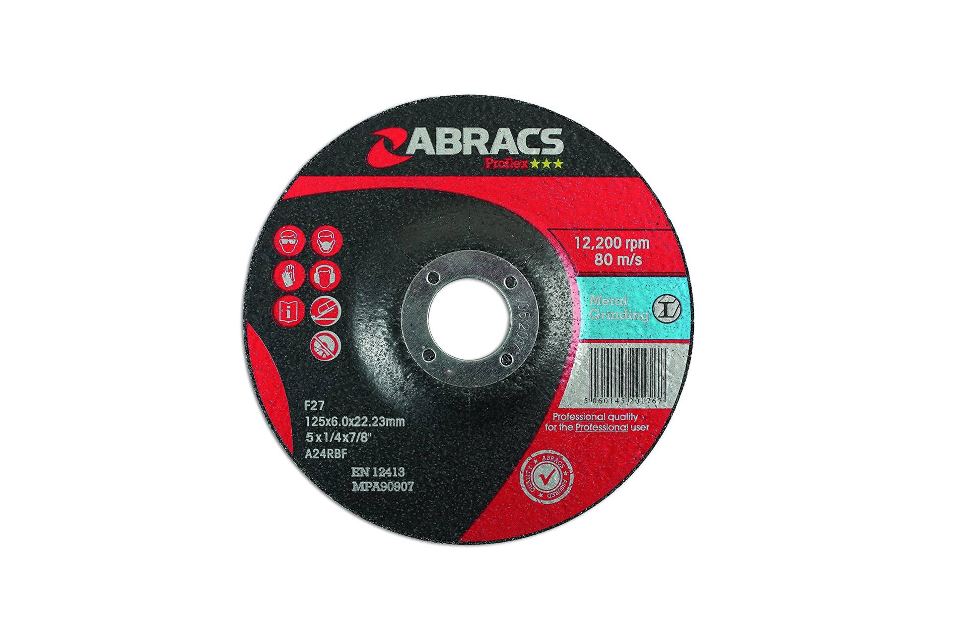 Connect Consumables 32053 Abracs Metall Schleifscheiben, 125 x 6,0 mm, 10 Stück von Connect