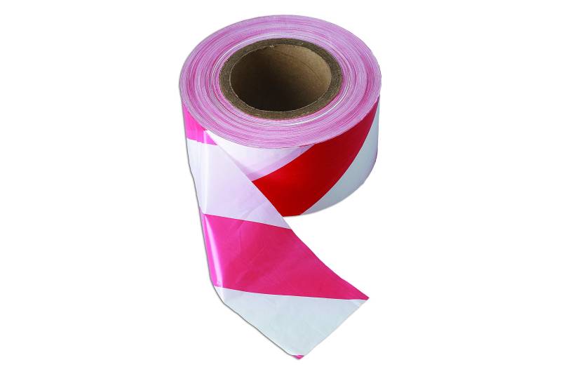 Connect Workshop Consumables 35365 Red & White Barrier Tape 75mm x 500m Non Adhesive 1pc von Connect