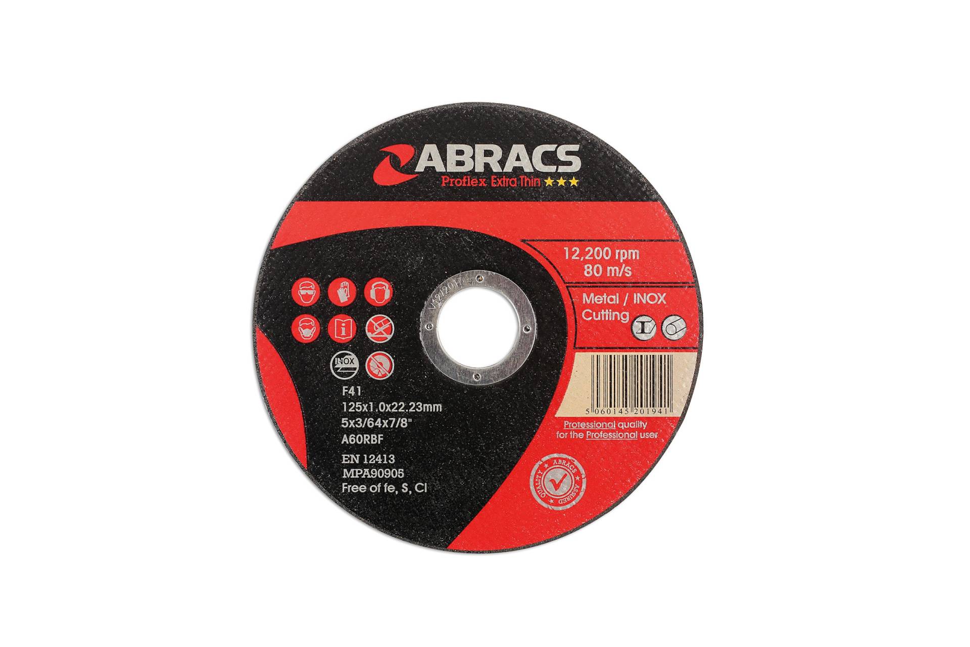 Connect 32054 Abracs Extra Thin Flat Cutting Discs 125mm x 1.0mm 10pc von Connect